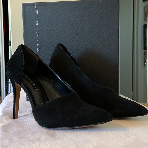 Steven By Steve Madden Shoes - Black faux suede pumps. Used.
